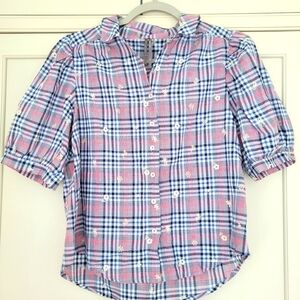 Anthropologie Checkered Top